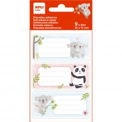 APLI Bolsa 9 Etiqu.Vac Koalas 75X35mm