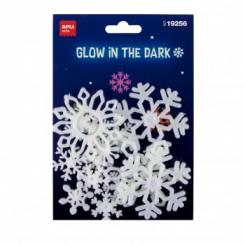 APLI Bolsa Pegatinas Copos De Nieve Luminiscentes 12 Uds