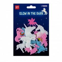 APLI Bolsa Pegatinas Unicornios Luminiscentes Color 12 Uds