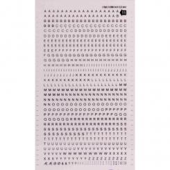 APLI Letras Transferibles Negras 2.5mm -1Hoja