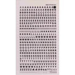 APLI Letras Transferibles Negras 4mm - 1Hoja