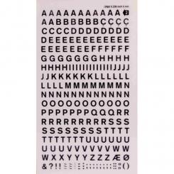 APLI Letras Transferibles Negras 6 mm - 1Hoja