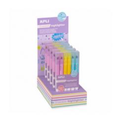 APLI Marcador borrable HIGHLIGHTERS doble punta pack de 6 un. sutidos