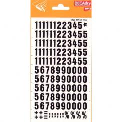 APLI Numeros Transferibles Negras 12mm -1Hoja