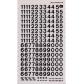 APLI Numeros Transferibles Negros 8mm-1Hoja