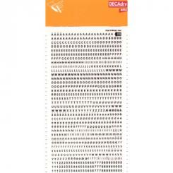 APLI S. Letras&Numeros Transf. Negras 3mm-1H