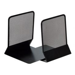 Apoyalibros metalico Q-CONNECT kf15098 rejilla negro juego 165x152x135 mm