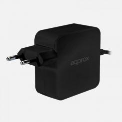 Approx APPA90C cargador de dispositivo móvil Netbook, Portátil, Smartphone, Tableta Negro Corriente alterna Interior