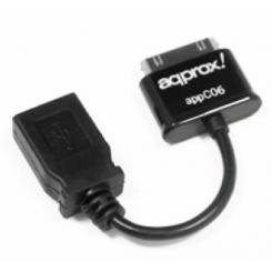 APPROX appC06 cable de teléfono móvil Negro USB A Apple 30-pin