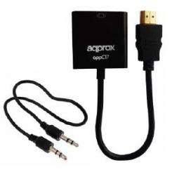 APPROX appC17 HDMI tipo A (Estándar) VGA (D-Sub) + 3,5mm Negro