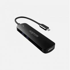 Approx APPC45 base para portátil y replicador de puertos USB Tipo C Negro