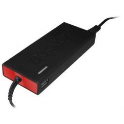 Approx APPUA90SLIM adaptador e inversor de corriente Universal 90 W Negro, Rojo