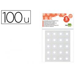 Arandela autoadhesiva LIDERPAPEL blanca blister de 100 unidades