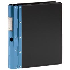 Archivador ARDOS 4 anillas c/anilla partida 80x80x80 mm y lomo metálico ollado 60 mm. c/tarjetero 54x64 mm. DIN A4. Medida ext 280x60x315 mm. Color azul.