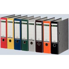 Archivador de palanca LEITZ CO2 Neutral. Cartón jaspeado. 180º. DIN A4. Lomo 80 mm, verde