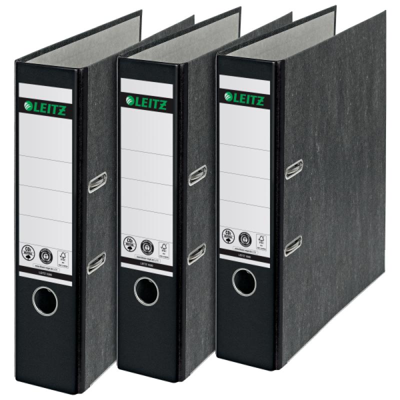 archivador-de-palanca-leitz-co2-neutral-carton-jaspeado-180º-din-a4-lomo-80-mm-negro
