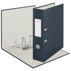 Archivador de palanca LEITZ Cosy Cartón forrado. 180º. DIN A4. 80 mm. gris