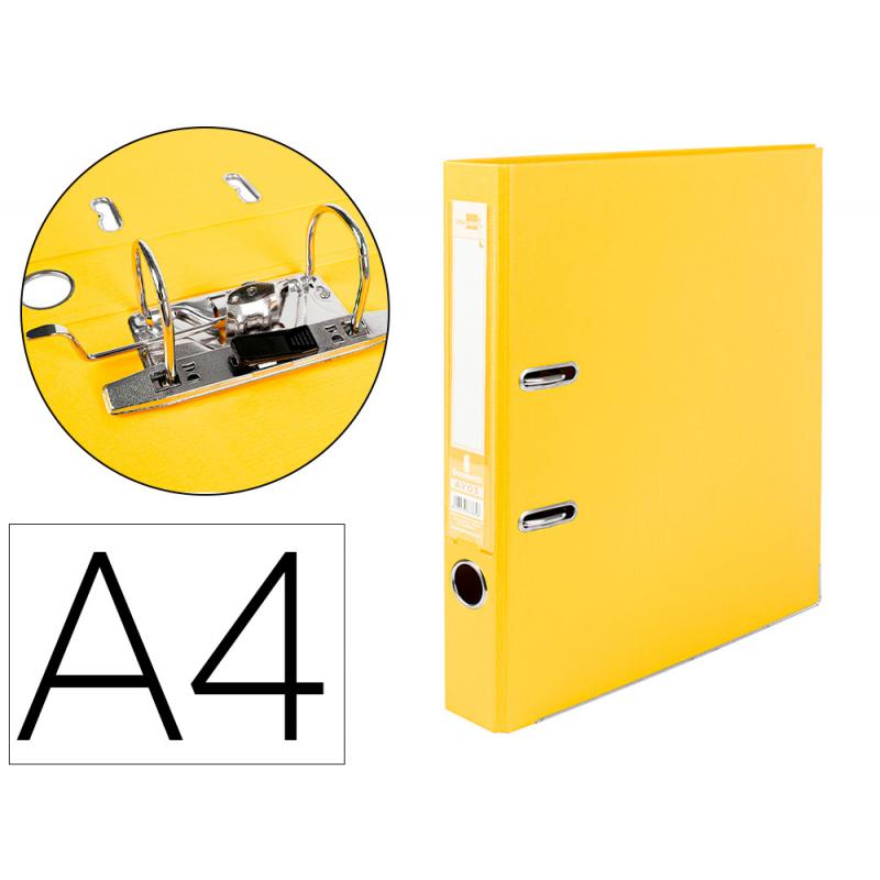 archivador-de-palanca-liderpapel-a4-documenta-forrado-pvc-con-rado-lomo-52mm-amarillo-compresor-metalico