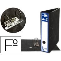 Archivador De Palanca LIDERPAPEL Folio Classic Blue Carton Entrecolado sin Rado Lomo 80mm Negro Compresor Metal