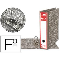 Archivador de palanca LIDERPAPEL folio classic red carton entrecolado s/rado lomo 80mm gris compresor metalico
