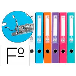 Archivador de palanca LIDERPAPEL folio documenta forrado PVC con rado lomo 52 mm colores surtidos trending