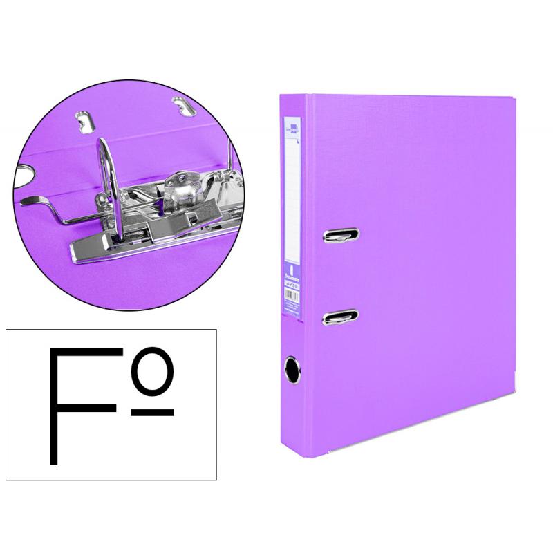 archivador-de-palanca-liderpapel-folio-documenta-forrado-pvc-con-rado-lomo-52-mm-lila-compresor-metalico