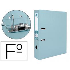 Archivador de palanca LIDERPAPEL folio documenta forrado PVC con rado lomo 75mm gris compresor metalico