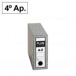 Archivador de palanca Plus 4 Apaisado Jaspeado Gris