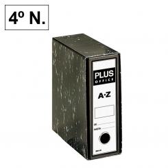Archivador de palanca Plus 4 Nat. Jaspeado Negro