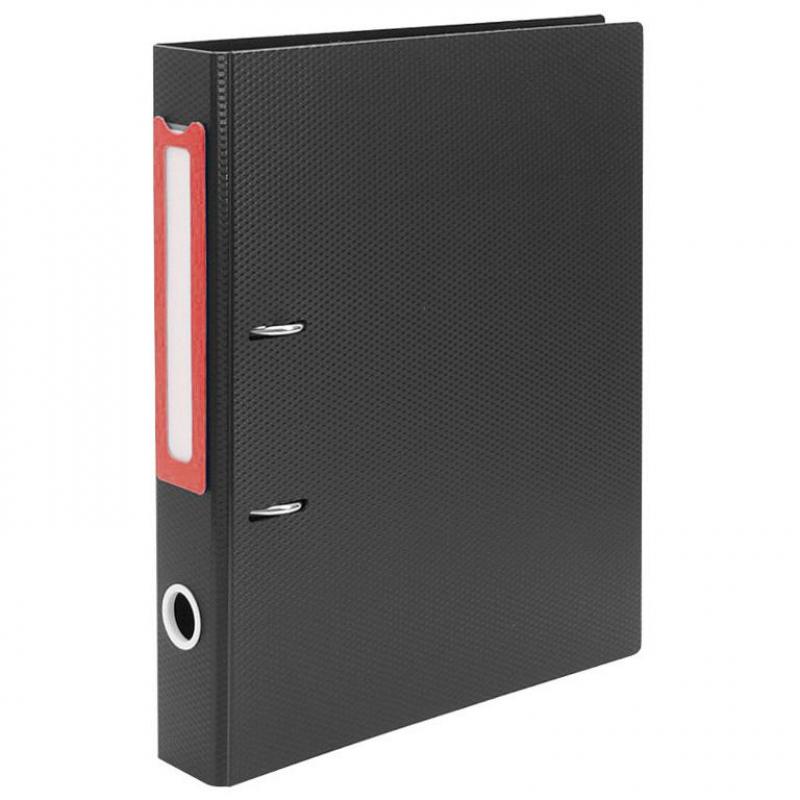 archivador-de-palanca-plus-a4-pp-rigido-50-negro-con-etiqueta-rojo