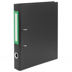 Archivador de palanca Plus A4 PP Rigido 50 Negro con Etiqueta Verde