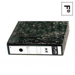 Archivador de palanca Plus Folio  Jaspeado Negro