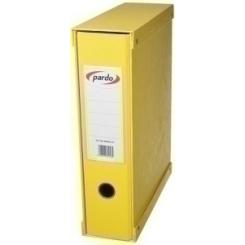 Archivador Palanca Pardo Forrado Pvc A4 Con Caja 70Mm Amarillo