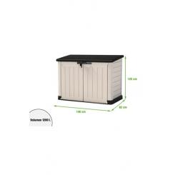 Arcón de exterior de resina Conquer Shed 146x125x82 cm 1200L