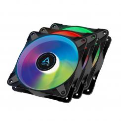 ARCTIC P12 PWM PST A-RGB 0dB Carcasa del ordenador Ventilador 12 cm Negro, Blanco 3 pieza(s)