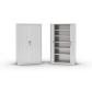 Armario Metalico De Persiana NG 1980X1020X450 Mm.Color Estructura Y Persiana Aluminio Gris + 4 estantes