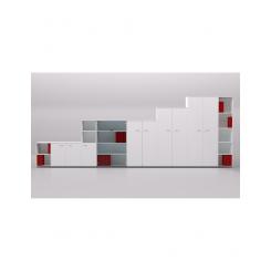 Armarios Altos Puertas Completas 4 Estantes Incluidos trasera 19mm 90x45x210 Cms