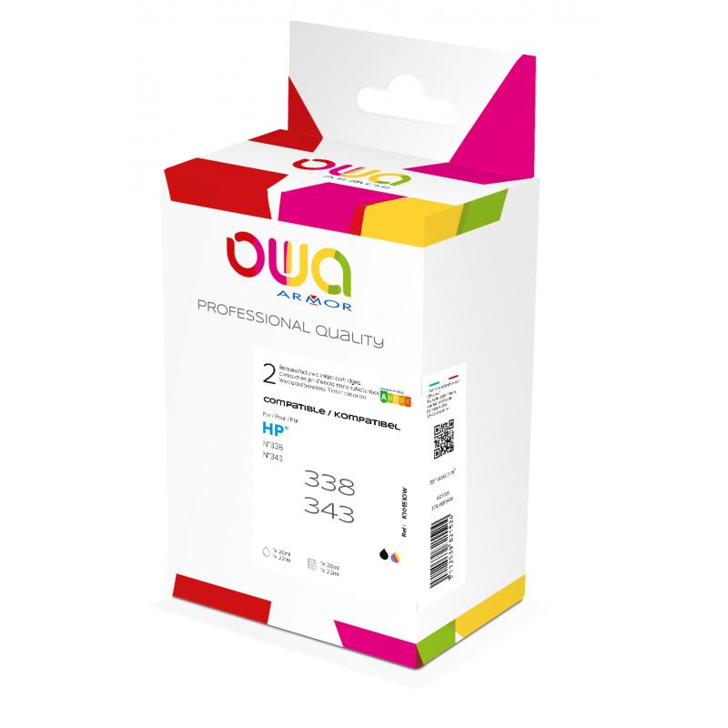 armor-owa-inkjet-reman-pack-2-remfor-hp338-343-black-3-colours-box