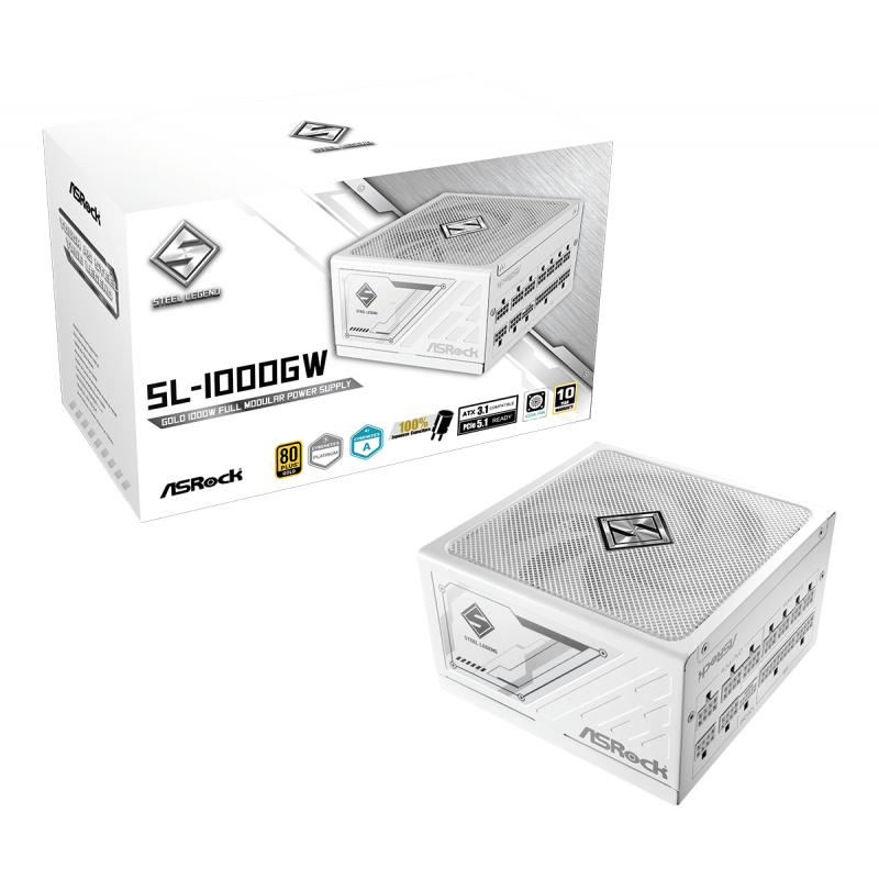 asrock-sl-1000gw-steel-legend-unidad-de-fuente-de-alimentacion-1000-w-204-pin-atx-atx-blanco
