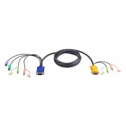 ATEN Cable KVM PS/2 con audio y SPHD 3 en 1 de 1,8 m