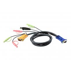ATEN Cable KVM USB con audio y SPHD 3 en 1 de 1,8 m