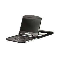 ATEN Consola LCD panorámica single rail de fondo reducido (VGA, USB)