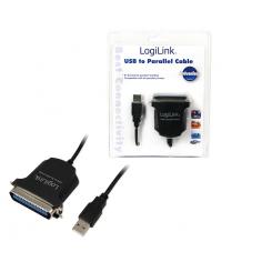 LogiLink AU0003C cable paralelo 1,5 m Negro
