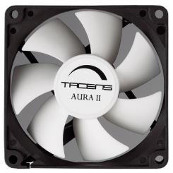 Tacens Aura II 8cm Carcasa del ordenador Ventilador Negro, Blanco