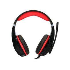 Auricular Q-CONNECT con microfono ajustable e iluminacion led color negro