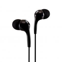 Auriculares internos estéreo, ligeros, aislamiento de ruido para utilizar dentro del oído, 3,5 mm, negro