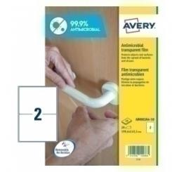 Avery-Dennison Etiquetas Adh.Avery A4 Polyester Antibacteriana Y Antimicrobiana Removible Caja 10H 199,6X143,5 Mm 20 Uds.(Am002A4)
