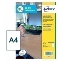 Avery-Dennison Etiquetas Adh.Avery A4 Polyester Antibacteriana Y Antimicrobiana Removible Caja 10H 199,6X289,1 Mm 10 Uds.(Am001A4)