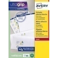 Avery-Dennison Etiquetas Adh.Impr.Avery A4 Blanca C.Romos Caja 100H 199,6X143,5 Mm 200 Uds.(L7168) Blockout