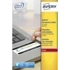 Avery-Dennison Etiquetas Adh.Impr.Avery A4 Blanca Seguridad C.Romos Laser Caja 20H 45,7X25,4 Mm 800 Uds.(L6145)